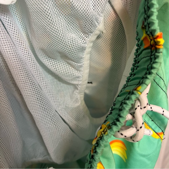 Vacancy Co. Green Banana Print Swim Trunks, size Small - Picture 5 of 6
